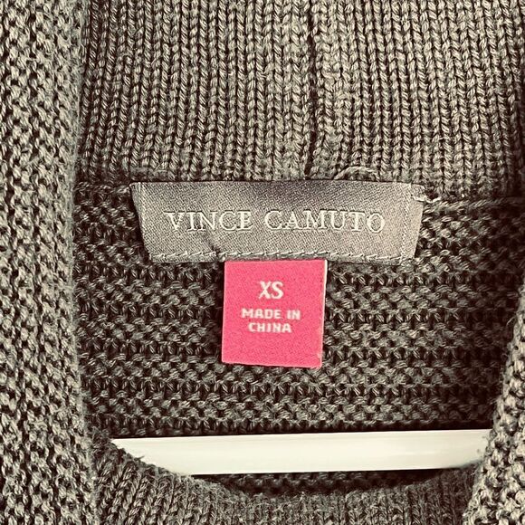 Vince Camuto Gray-Green Mock Neck Oversized Sweater XS *RUNS LARGE* - Picture 5 of 6